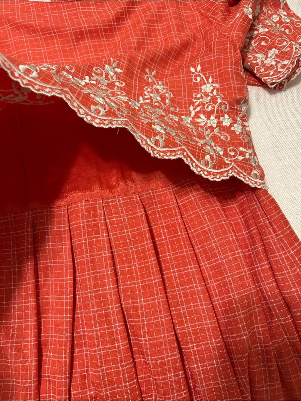 Vintage Sarah Elizabeth Maxi Dress Embroidered Rayon Cottagecore Prairie Size 16